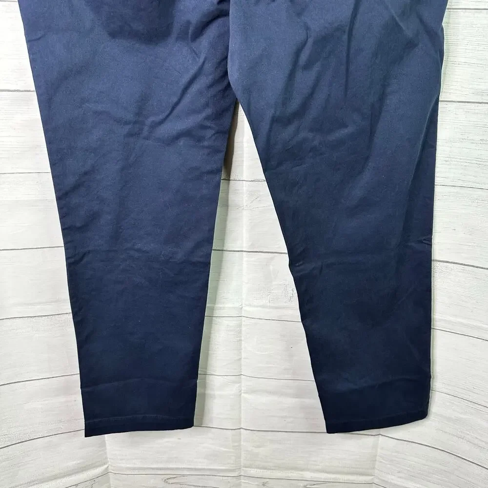Lands End Mens size Large 36-38 Relaxed Fit Deck Pant Navy Blue